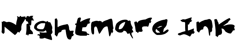 Nightmare Ink
 font preview