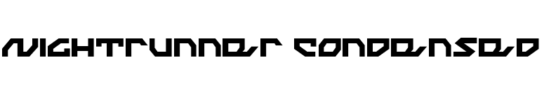 Nightrunner Condensed font preview