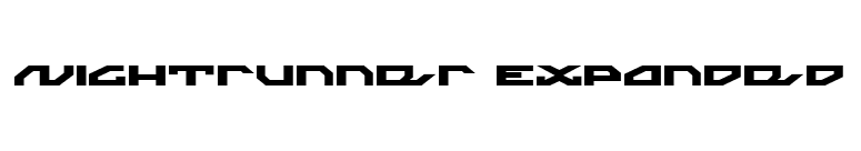 Nightrunner Expanded font preview
