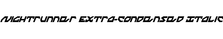 Nightrunner Extra-Condensed Italic font preview