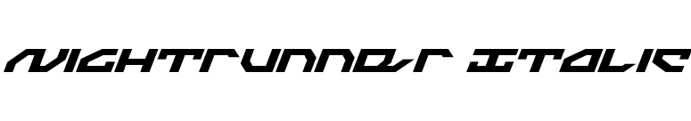 Nightrunner Italic font preview