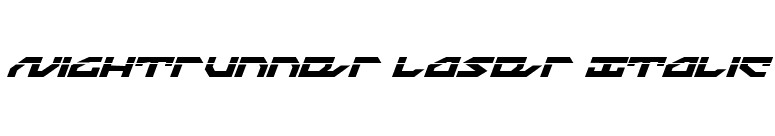 Nightrunner Laser Italic font preview