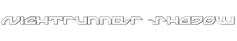 Nightrunner Shadow font preview