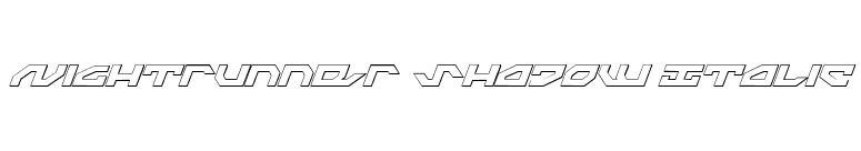 Nightrunner Shadow Italic font preview