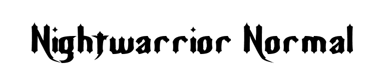 Nightwarrior Normal font preview