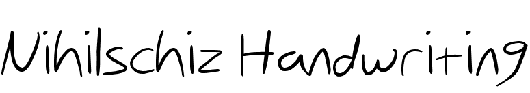 Nihilschiz Handwriting font preview