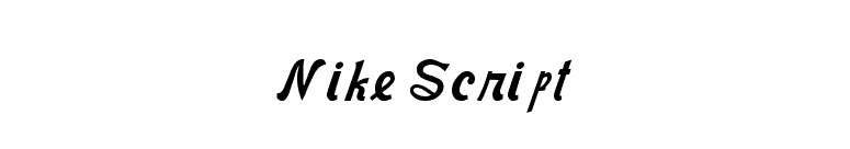 Nike Script font preview