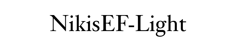 NikisEF-Light font preview