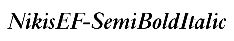 NikisEF-SemiBoldItalic font preview