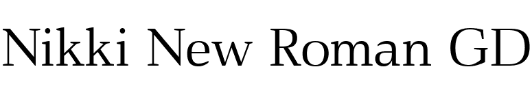 Nikki New Roman GD font preview