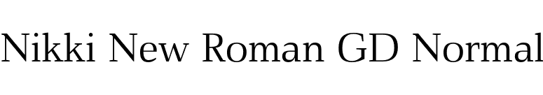Nikki New Roman GD Normal font preview