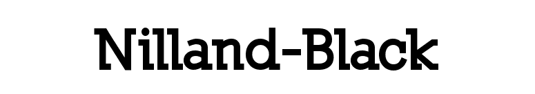 Nilland-Black font preview
