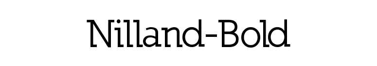 Nilland-Bold font preview