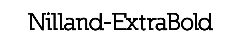 Nilland-ExtraBold font preview