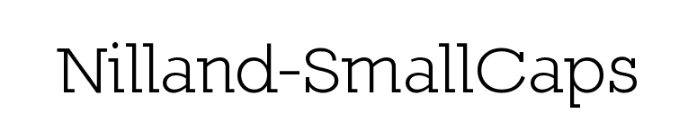 Nilland-SmallCaps font preview