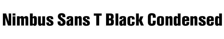Nimbus Sans T Black Condensed font preview