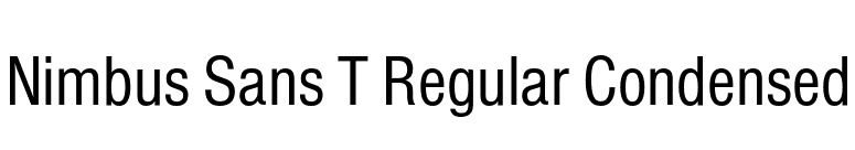 Nimbus Sans T Regular Condensed font preview