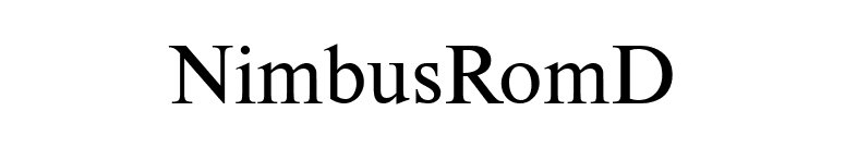 NimbusRomD font preview