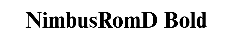 NimbusRomD Bold font preview