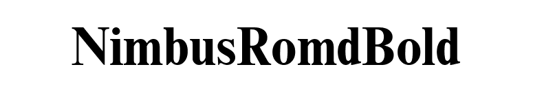 NimbusRomdBold font preview