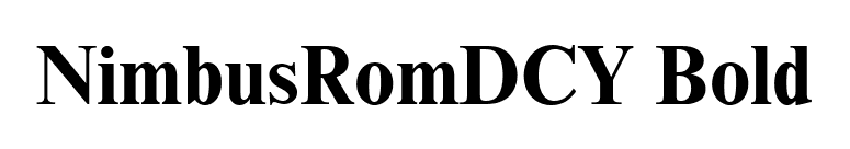 NimbusRomDCY Bold font preview