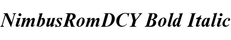 NimbusRomDCY Bold Italic font preview