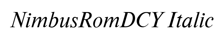 NimbusRomDCY Italic font preview