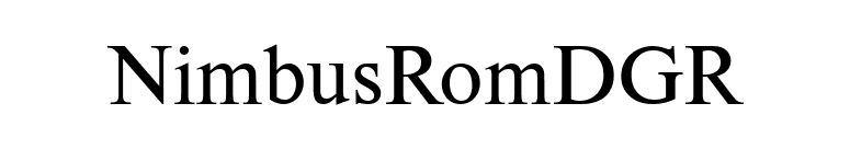 NimbusRomDGR font preview