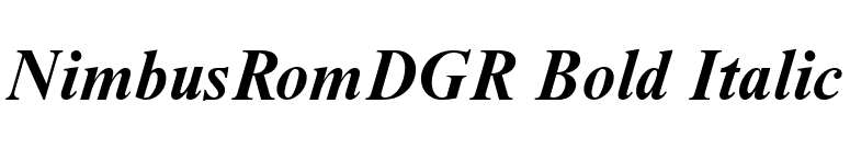 NimbusRomDGR Bold Italic font preview