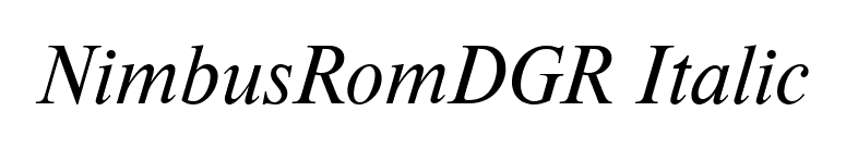 NimbusRomDGR Italic font preview