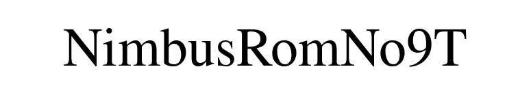 NimbusRomNo9T font preview