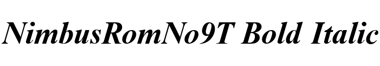 NimbusRomNo9T Bold Italic font preview