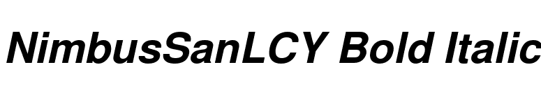 NimbusSanLCY Bold Italic font preview