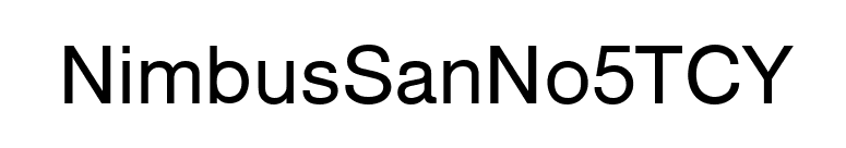 NimbusSanNo5TCY font preview