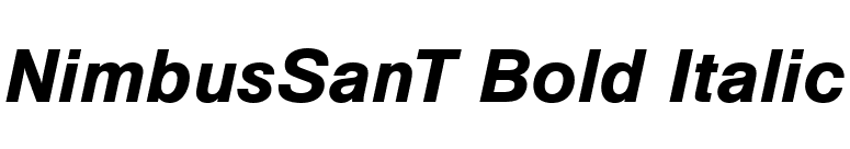 NimbusSanT Bold Italic font preview