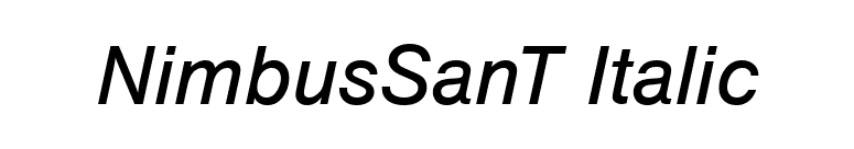 NimbusSanT Italic font preview