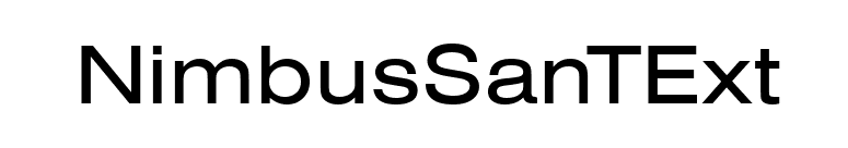NimbusSanTExt font preview