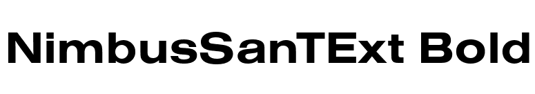 NimbusSanTExt Bold font preview