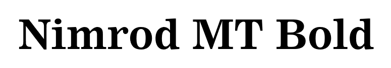 Nimrod MT Bold font preview