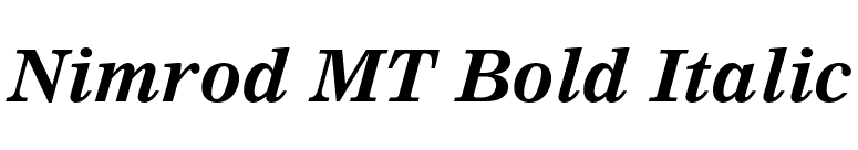 Nimrod MT Bold Italic font preview