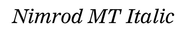 Nimrod MT Italic font preview