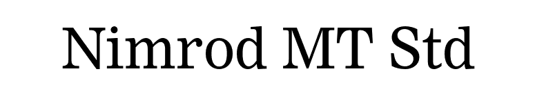 Nimrod MT Std font preview