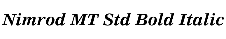 Nimrod MT Std Bold Italic font preview