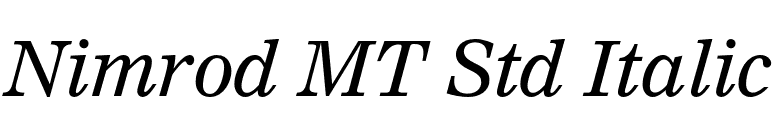 Nimrod MT Std Italic font preview