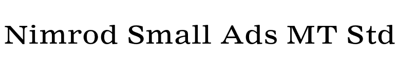 Nimrod Small Ads MT Std font preview