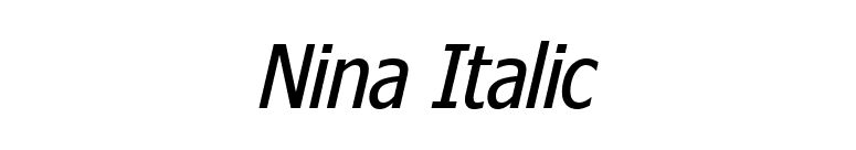 Nina Italic font preview