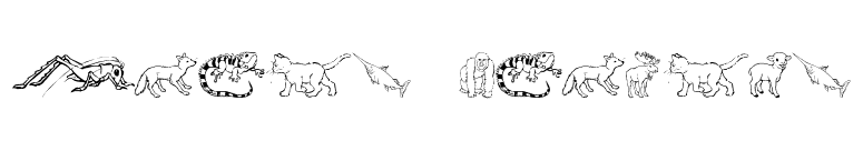 Nina's Animals font preview