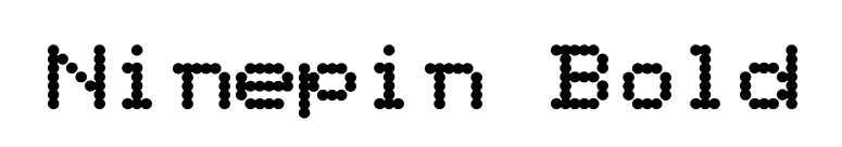 Ninepin Bold font preview