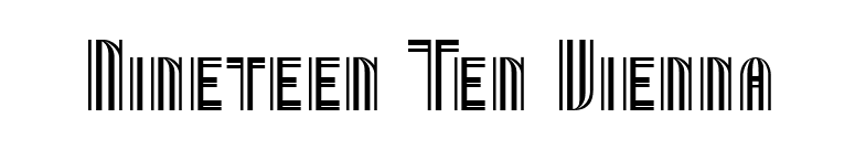 Nineteen Ten Vienna font preview