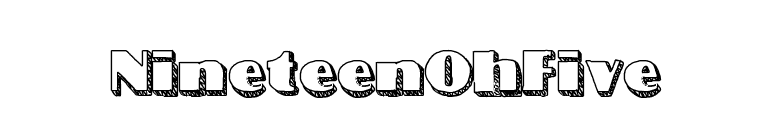 NineteenOhFive font preview